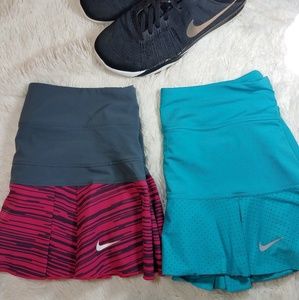 2 Nike Dri-Fit cool pleated skort/tennis skirt